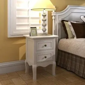 Nightstands with 2 drawers 2 units white MDF by vidaXL, Nightstands - Ref: Foro24-60638, Price: 176,10 €, Discount: %