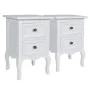 Mesitas de noche con 2 cajones 2 unidades MDF blanca de vidaXL, Mesitas de noche - Ref: Foro24-60638, Precio: 169,35 €, Descu...