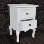Mesitas de noche con 2 cajones 2 unidades MDF blanca de vidaXL, Mesitas de noche - Ref: Foro24-60638, Precio: 169,35 €, Descu...