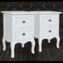 Mesitas de noche con 2 cajones 2 unidades MDF blanca de vidaXL, Mesitas de noche - Ref: Foro24-60638, Precio: 169,35 €, Descu...