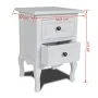Mesitas de noche con 2 cajones 2 unidades MDF blanca de vidaXL, Mesitas de noche - Ref: Foro24-60638, Precio: 169,35 €, Descu...