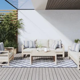 Grau-weißer Outdoor-Teppich 80x250 cm von vidaXL, Outdoor-Protektoren - Ref: Foro24-364783, Preis: 39,17 €, Rabatt: %