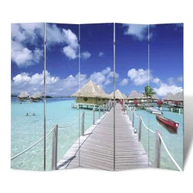 Faltwandteiler 200x170 cm Strand von vidaXL, Raumteiler - Ref: Foro24-240478, Preis: 135,36 €, Rabatt: %