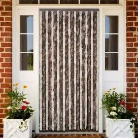 Beiger und hellbrauner Chenille-Moskitonetz-Vorhang, 90 x 220 cm von vidaXL, Moskitonetze für Fenster - Ref: Foro24-240571, P...