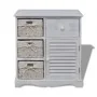 Wardrobe with 3 woven baskets on the left white wood by vidaXL, Lockers and storage cabinets - Ref: Foro24-240794, Price: 160...
