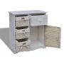 Wardrobe with 3 woven baskets on the left white wood by vidaXL, Lockers and storage cabinets - Ref: Foro24-240794, Price: 160...