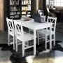 5-teiliges weißes Esszimmermöbel-Set von vidaXL, Möbelsets für Küchen und Esszimmer - Ref: Foro24-240883, Preis: 238,41 €, Ra...