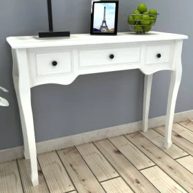 Console table with three white drawers by vidaXL, Side tables - Ref: Foro24-241143, Price: 159,38 €, Discount: %