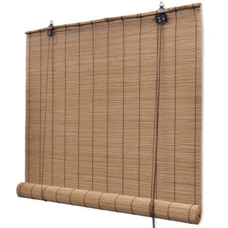 Persianas enrollables de bambú marrón 150x220 cm de vidaXL, Persianas y estores - Ref: Foro24-241331, Precio: 45,23 €, Descue...