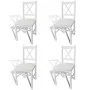 Sillas de comedor 4 unidades madera de pino blancas de vidaXL, Sillas de comedor - Ref: Foro24-241511, Precio: 177,31 €, Desc...