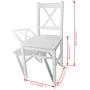Esszimmerstühle 4 Einheiten aus weißem Kiefernholz von vidaXL, Essstühle - Ref: Foro24-241511, Preis: 176,97 €, Rabatt: %