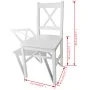 Sillas de comedor 4 unidades madera de pino blancas de vidaXL, Sillas de comedor - Ref: Foro24-241511, Precio: 177,31 €, Desc...