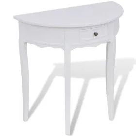 Semicircular console table with white drawer by vidaXL, Side tables - Ref: Foro24-241530, Price: 142,20 €, Discount: %