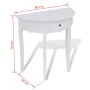 Mesa consola semicircular con cajón blanca de vidaXL, Mesas auxiliares - Ref: Foro24-241530, Precio: 144,62 €, Descuento: %