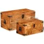 Storage Chest Set 2 Pcs Rough Mango Wood by vidaXL, Storage trunks - Ref: Foro24-241634, Price: 236,40 €, Discount: %