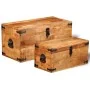 Juego de cofres de almacenamiento 2 uds madera de mango rugosa de vidaXL, Baúles de almacenamiento - Ref: Foro24-241634, Prec...