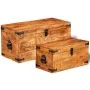 Storage Chest Set 2 Pcs Rough Mango Wood by vidaXL, Storage trunks - Ref: Foro24-241634, Price: 236,40 €, Discount: %