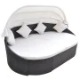 Liegestuhl mit Baldachin aus braunem synthetischem Rattan von vidaXL, Betten im Freien - Ref: Foro24-41831, Preis: 460,80 €, ...