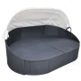 Garden lounger with black synthetic rattan canopy by vidaXL, Outdoor beds - Ref: Foro24-41832, Price: 553,02 €, Discount: %