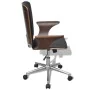 Drehbarer Bürostuhl aus gebogenem Holz und Kunstleder von vidaXL, Bürostühle - Ref: Foro24-241685, Preis: 159,87 €, Rabatt: %
