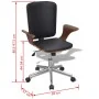 Drehbarer Bürostuhl aus gebogenem Holz und Kunstleder von vidaXL, Bürostühle - Ref: Foro24-241685, Preis: 159,87 €, Rabatt: %