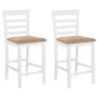 Küchenhocker 2 Stück Stoff Weiß von vidaXL, Küchenhocker - Ref: Foro24-241702, Preis: 165,56 €, Rabatt: %