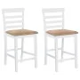 Kitchen stools 2 units white fabric by vidaXL, Kitchen stools - Ref: Foro24-241702, Price: 166,68 €, Discount: %