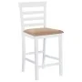Taburetes de cocina 2 unidades tela blanco de vidaXL, Taburetes de cocina - Ref: Foro24-241702, Precio: 163,59 €, Descuento: %