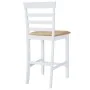 Taburetes de cocina 2 unidades tela blanco de vidaXL, Taburetes de cocina - Ref: Foro24-241702, Precio: 163,59 €, Descuento: %