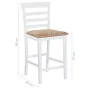 Küchenhocker 2 Stück Stoff Weiß von vidaXL, Küchenhocker - Ref: Foro24-241702, Preis: 165,56 €, Rabatt: %