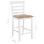 Taburetes de cocina 2 unidades tela blanco de vidaXL, Taburetes de cocina - Ref: Foro24-241702, Precio: 163,59 €, Descuento: %