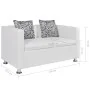 2-Sitzer-Sofa aus weißem Kunstleder von vidaXL, Sofas - Ref: Foro24-242212, Preis: 231,82 €, Rabatt: %