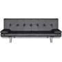 Sofa bed with two adjustable black artificial leather cushions by vidaXL, Sofas - Ref: Foro24-241722, Price: 333,61 €, Discou...