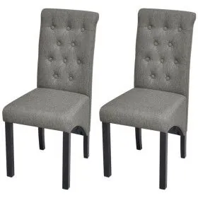Dining chairs 2 units light gray fabric by vidaXL, dining chairs - Ref: Foro24-242222, Price: 176,78 €, Discount: %