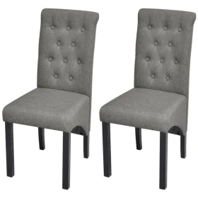 Esszimmerstühle 2 Einheiten hellgrauer Stoff von vidaXL, Essstühle - Ref: Foro24-242222, Preis: 176,78 €, Rabatt: %