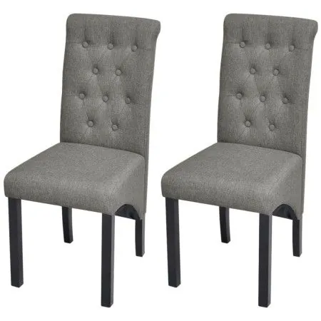 Dining chairs 2 units light gray fabric by vidaXL, dining chairs - Ref: Foro24-242222, Price: 183,32 €, Discount: %