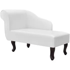 Weißes Kunstleder-Sofa von vidaXL, Tagesbetten - Ref: Foro24-242405, Preis: 213,50 €, Rabatt: %