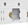 Weißes Sideboard im chinesischen Stil aus massivem Holz von vidaXL, Sideboards - Ref: Foro24-242647, Preis: 188,12 €, Rabatt: %