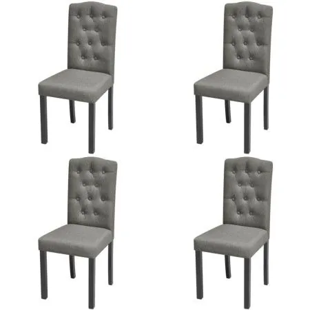 Swivel dining chairs 4 units gray fabric by vidaXL, dining chairs - Ref: Foro24-242224, Price: 242,93 €, Discount: %