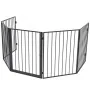 Black steel fireplace fence for pets by vidaXL, Fireplace screens - Ref: Foro24-242684, Price: 68,92 €, Discount: %