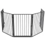 Kaminzaun für Haustiere aus schwarzem Stahl von vidaXL, Kaminschirme - Ref: Foro24-242684, Preis: 68,92 €, Rabatt: %