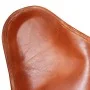 Silla Butterfly de cuero auténtico marrón de vidaXL, Sillones - Ref: Foro24-243728, Precio: 94,20 €, Descuento: %