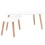 Couchtische 2 Einheiten aus massivem weißem Kiefernholz von vidaXL, Couchtisch - Ref: Foro24-244731, Preis: 99,10 €, Rabatt: %