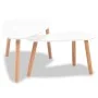 Couchtische 2 Einheiten aus massivem weißem Kiefernholz von vidaXL, Couchtisch - Ref: Foro24-244731, Preis: 99,10 €, Rabatt: %