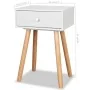 Bedside tables 2 pcs solid white pine wood 40x30x61 cm by vidaXL, Nightstands - Ref: Foro24-244740, Price: 96,05 €, Discount: %
