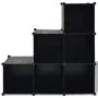 Cube shelf with 6 compartments in black by vidaXL, Shoe racks and shoe organizers - Ref: Foro24-244923, Price: 35,83 €, Disco...