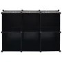 Cube shelf with 6 compartments in black by vidaXL, Shoe racks and shoe organizers - Ref: Foro24-244923, Price: 35,83 €, Disco...