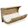 Cat bed with water hyacinth cushion 35x18x18 cm by vidaXL, Cat beds - Ref: Foro24-245496, Price: 38,01 €, Discount: %