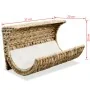 Cat bed with water hyacinth cushion 35x18x18 cm by vidaXL, Cat beds - Ref: Foro24-245496, Price: 38,01 €, Discount: %