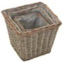 Wicker flower bed with PE lining 3 units by vidaXL, Pots and planters - Ref: Foro24-246833, Price: 44,10 €, Discount: %